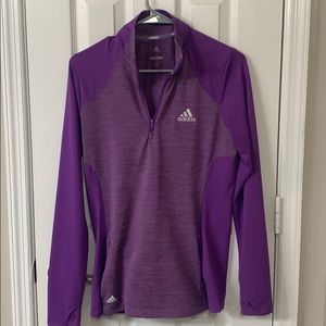 Purple Adidas Golf Quarter Zip Pullover